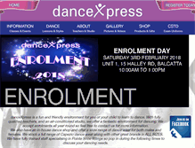 Tablet Screenshot of dancexpress.net